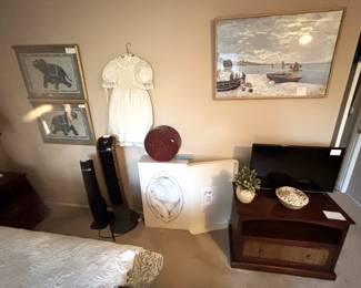 The wedding gown is circa late 1980's, it was worn by a thin, tall bride and has been professionally cleaned and stored.