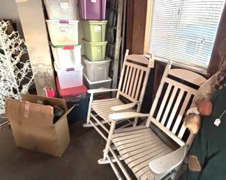 Pair of outdoor rockers.  
