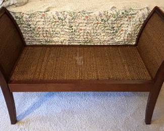 Rattan/sea grass bench.