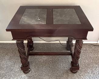 End Table With Marble Inserts                                                                                                  BUY IT NOW! $75.00 Call Jan at 314-960-5700 to purchase.   28W x 20D x 26H