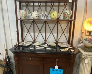 Kathy Ireland Marble Top Hutch -SOLD