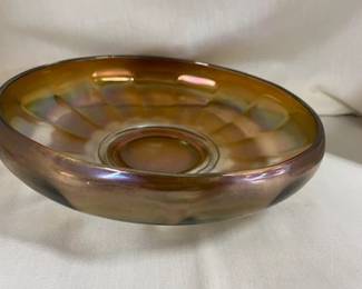 Iridescent Carnival Glass Bowl 