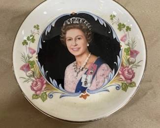 Staffordshire Porcelain Queen Elizabeth II Trinket Dish  