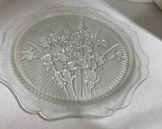 Iris & Herringbone Plate 