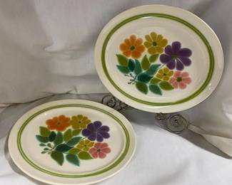 2- Franciscan Floral Earthenware Platters 