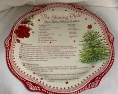 Pioneer Woman Cheerful Rose Holiday Plate 