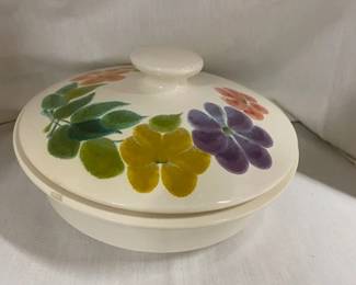 Floral Earthenware Serving Bowl-Franciscan 
