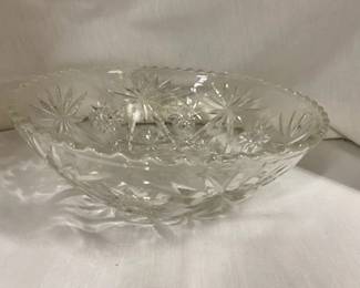 Lg. Anchor Hocking Early American Prescut Serving Bowl 