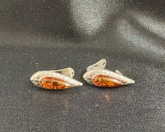 Russian Amber Earrings -SOLD