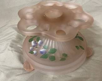 Anchor Hocking Pink Candleholder 