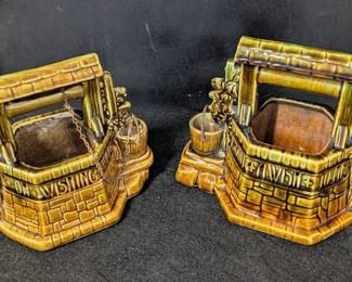 2-McCoy Wishing Well Planters 
