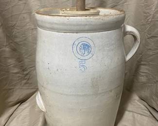 5 Gal. Indian Head Butter Churn w/Lid & Dasher 