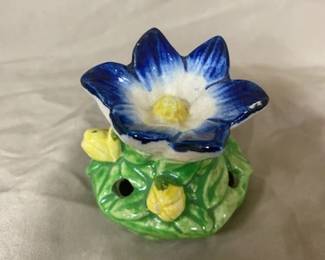 Small Blue & Green Flower Frog-SOLD