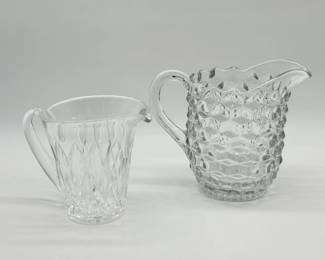 103 WaterfordKinsaleCrystalPitcherFostoriaAmericanGlassPitcher