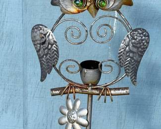 24 Metal30OwlGardenStake