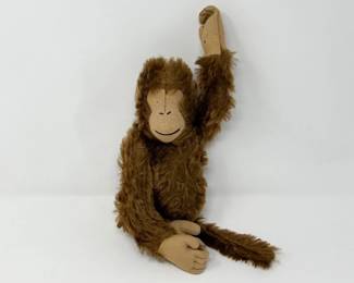 150 VintageJointedPlushMonkey