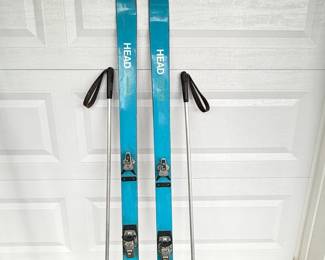 117 VintageHeadGK03FiberglassSkisPoles