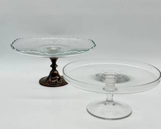 96 VintageGorhamSterlingCakeStandClearGlassCakeStand