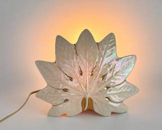 14 MidCenturyModernCeramicLeafTVLamp