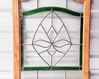 20 StainedGlassCabinetDoorwWoodenFrame