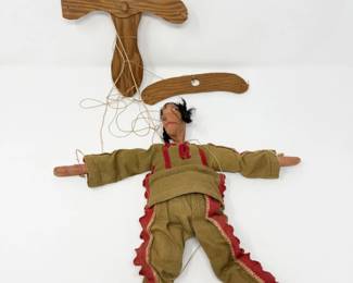 146 VintageFolkArtMarionetteStringPuppet