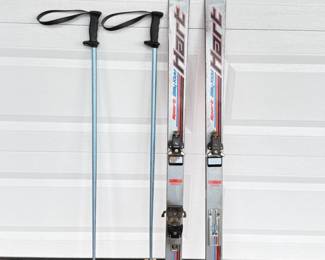 36 VintageHartQuicksilverSportBillyKiddSkisPoles