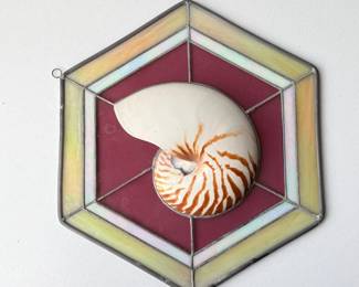 66 StainedGlassSuncatcherwNautilusShell