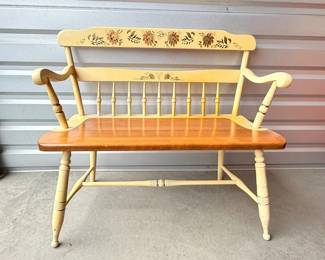 12 VintageColonialWoodenBench