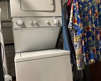 Stacked washer and dryer