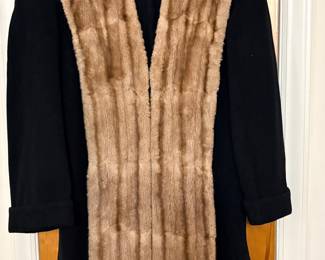 Vintage honey mink and wool coat