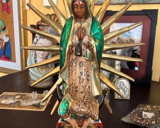 Antique Polychrome Mary