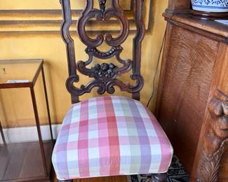 Pair of antique  Victorian Rococo Revival chairs