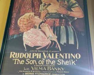 Reproduction framed movie poster