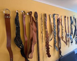 Some of the many Vintage Statement Belts