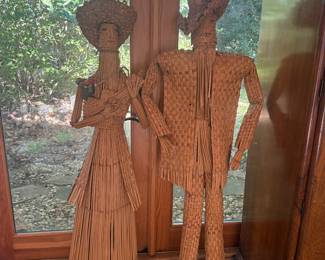 Woven Straw Couple