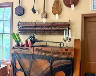 Collection of Chinese Stringed instruments, Piano Guts, trombone 