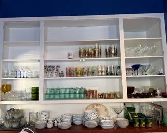 Collection of casual china and vintage glassware