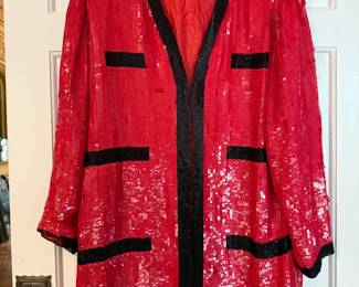 silk sequinned jacket
