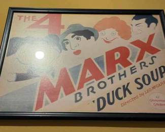 Reproduction framed movie poster