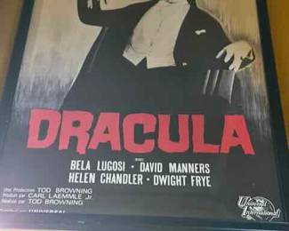 Reproduction framed movie poster