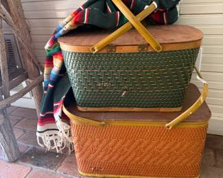 Vintage picnic baskets