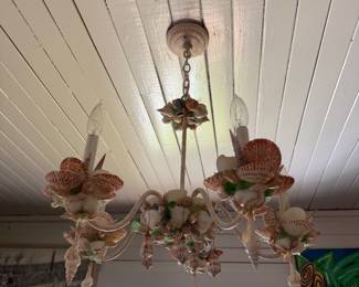 Shell adorned Chandelier 