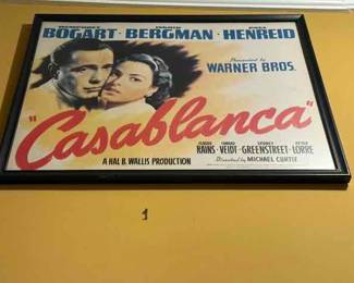 Reproduction framed movie poster
