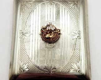 Antique Nickel Silver Cigarette Case