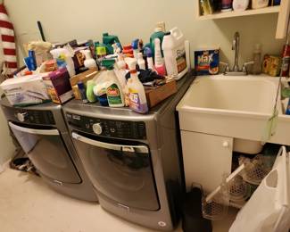 Washer & Dryer, cleaning supplies