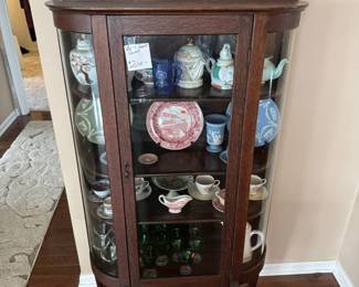 Now china cabinet with glassware