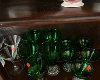 Green stemware