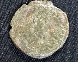 Ancient Roman Bronze Coin Circa 100-400 AD 