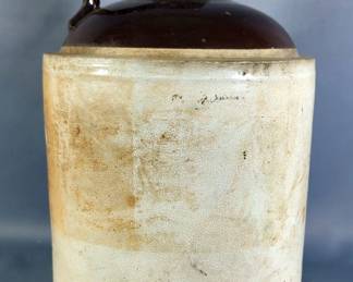 Stoneware Jug, Marked 2 Gallons, 12" Tall 