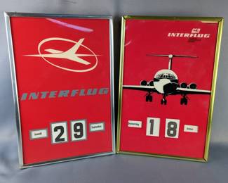 Interflug Framed Calendar Advertising Displays 